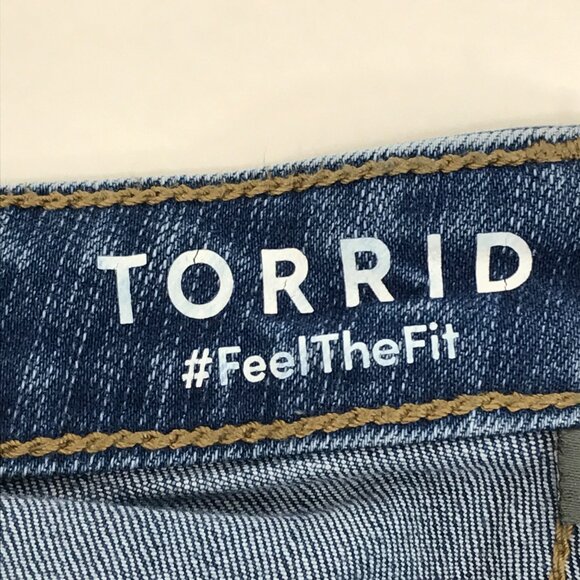 Torrid High Rise Straight Cargo Jean Women's Plus Size 24 Vintage Stretch Casual - Picture 10 of 15